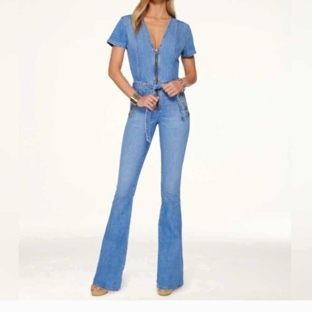 Ramy Brook Light Blue Denim Jumpsuit with Belt